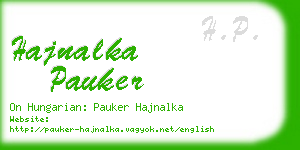 hajnalka pauker business card